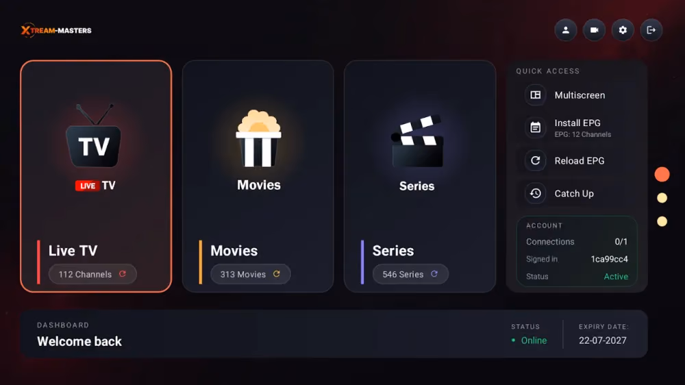 Xtream-Masters IPTV Player