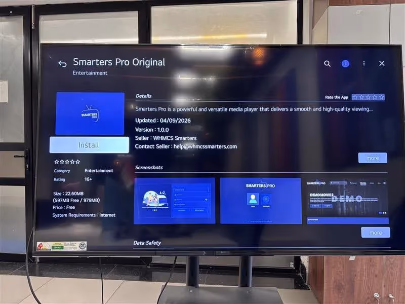 Smarters Pro Original en la LG Content Store